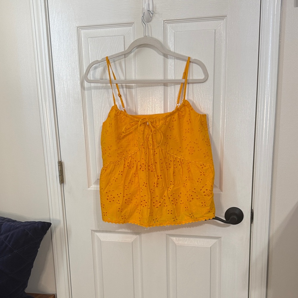 Sunny Yellow Eyelet Camisole